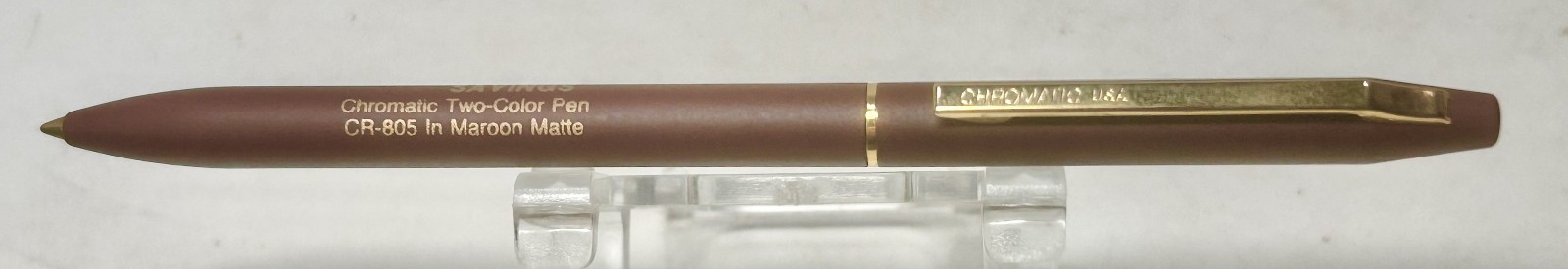 1987 Ritepoint CHROMATIC STANDARD 2-Color Salesman Sample CR-805 Advertising Pen