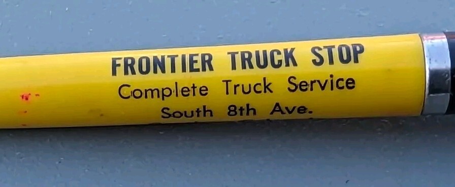 Frontier Truck Stop Greeley Co. Advertising Ball-point Don McBride A1