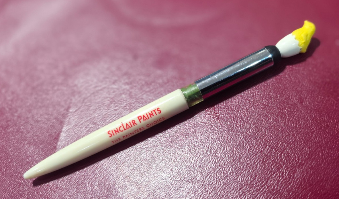 Vintage RITEPOINT PEN ADVERTISING Topper Chick Chicken SINCLAR’S Paint Painters
