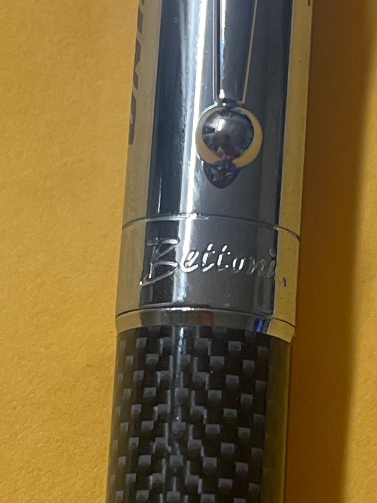 Bettoni Collection Rollerball Pen Carbon Lacquer – Branded ‘Microsoft Auto’