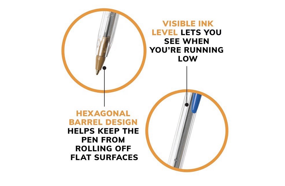 Bic Cristal Xtra Smooth Blue Ballpoint Pens 1.0M Medium Point 10 count Pack Of 2