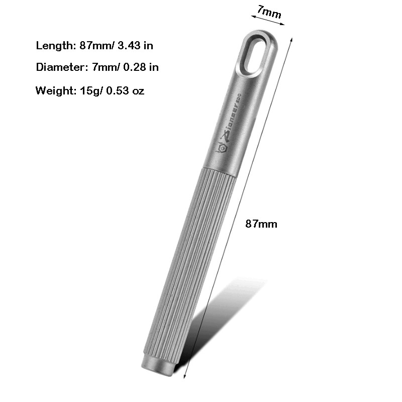 EDC Titanium Ballpoint Pen Signature Writing Pocket Pen Portable Keychain Pen