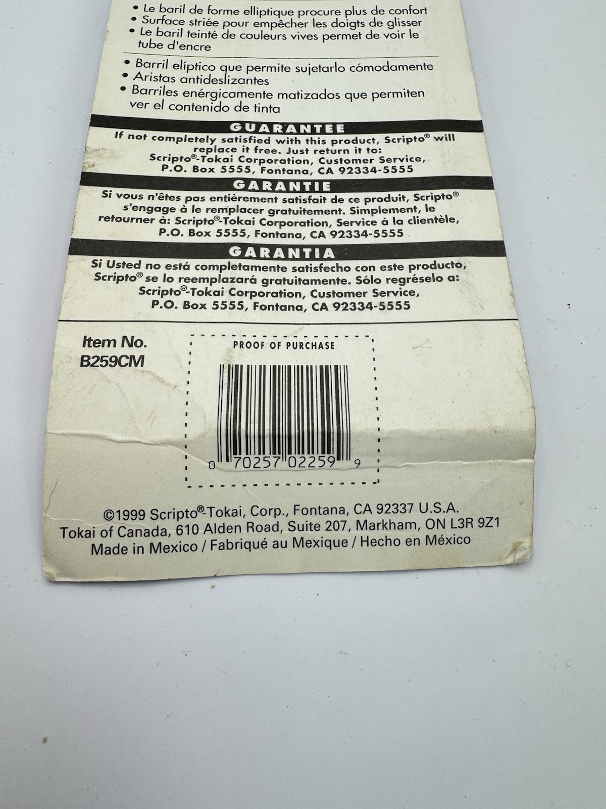 Vintage Scripto Retractable Pens Barrel Shape 02259 Mexico 1990’s NOS