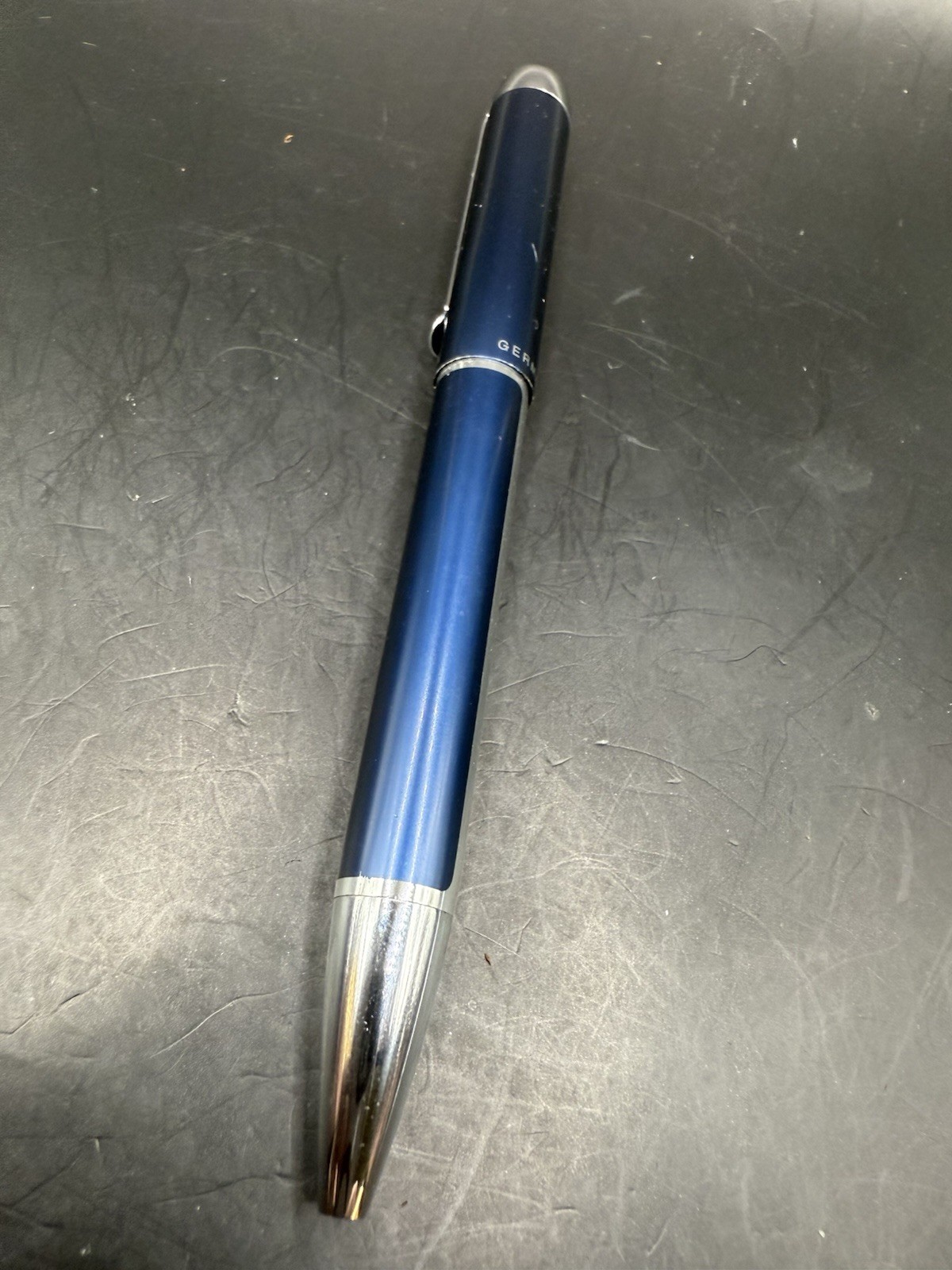 Pelikan Pura K40 Blue & Silver Ballpoint Pen Made In Germany Needs Ink Refill