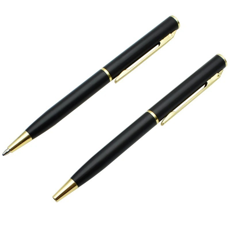 Stainless Steel Ballpoint Pen Ball Point Writing Pen Student Stationery Retro