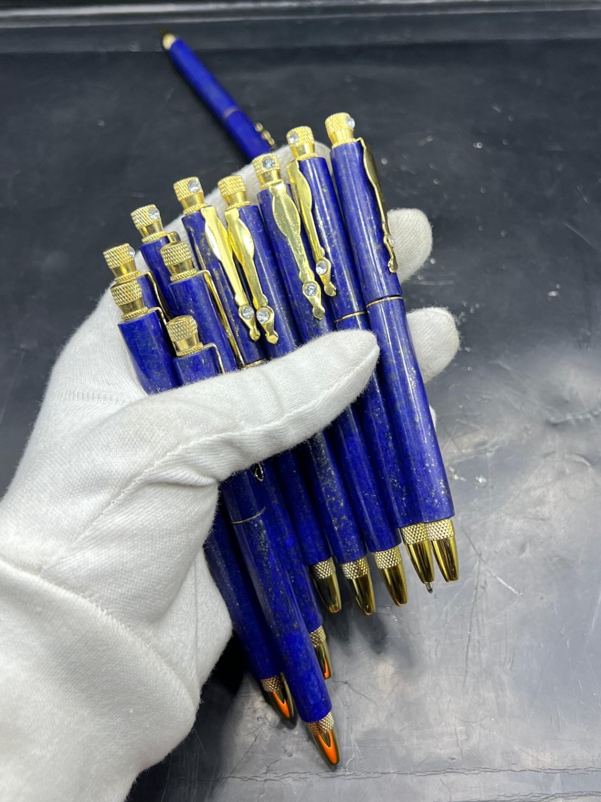 Lapis Lazuli 25g Handmade Blue Ink Ballpoint – Natural Gemstone, Wholesale