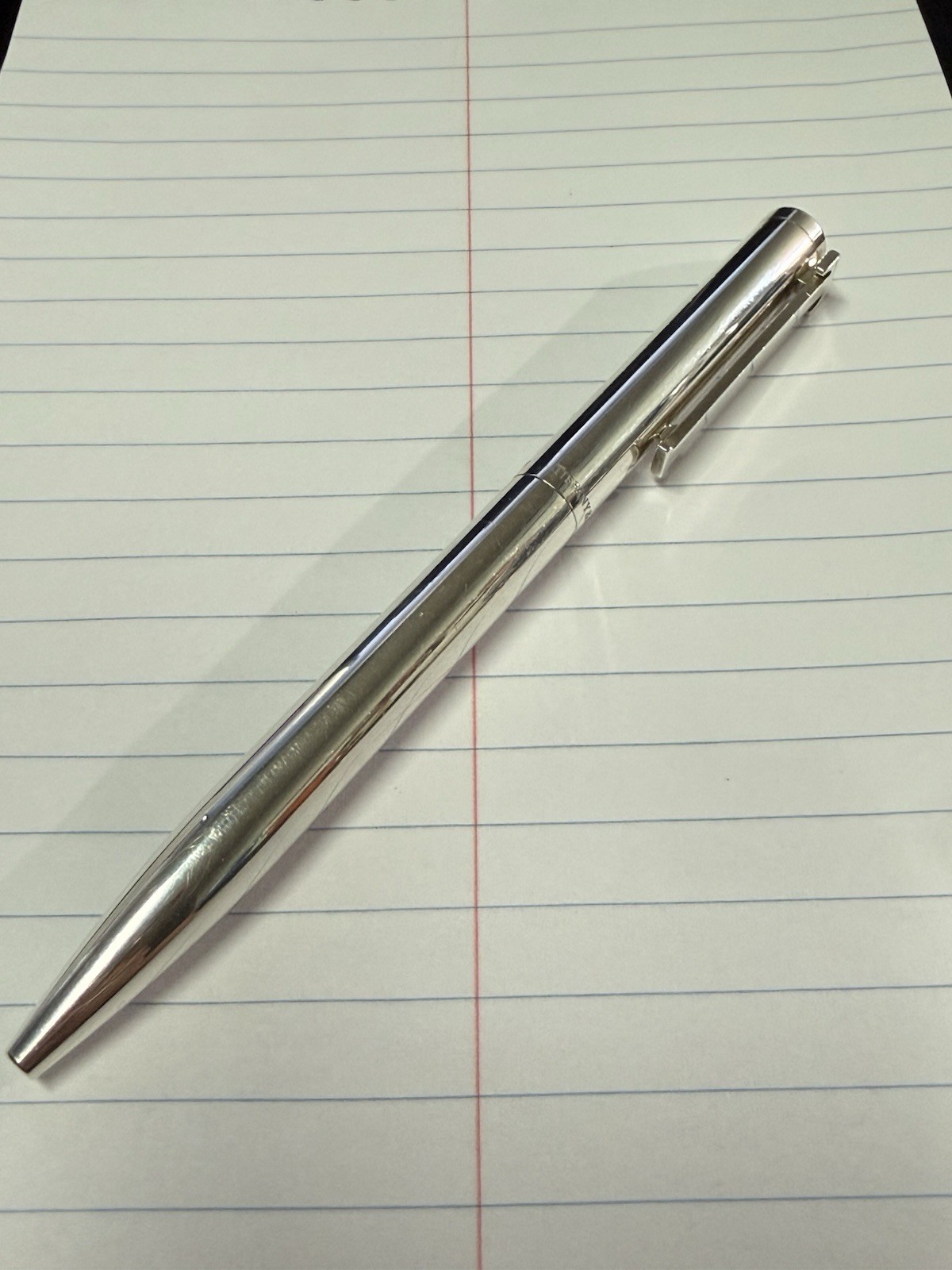 Classic Tiffany & Co «T» Clip Sterling Silver 925 Twist Ballpoint Pen Germany