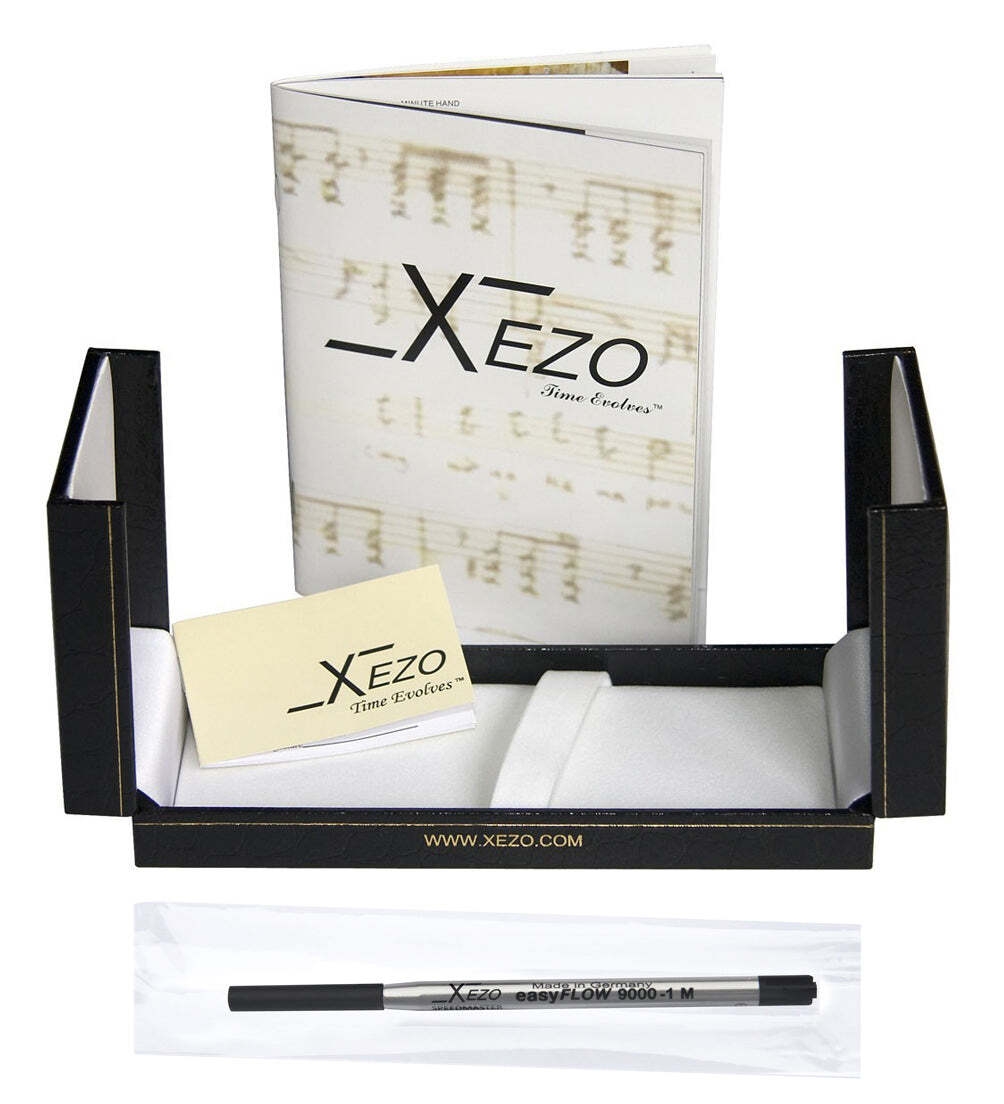 Xezo Visionary Ballpoint Pen, Yellow & Black Colorblock Enamel. LE, Handmade