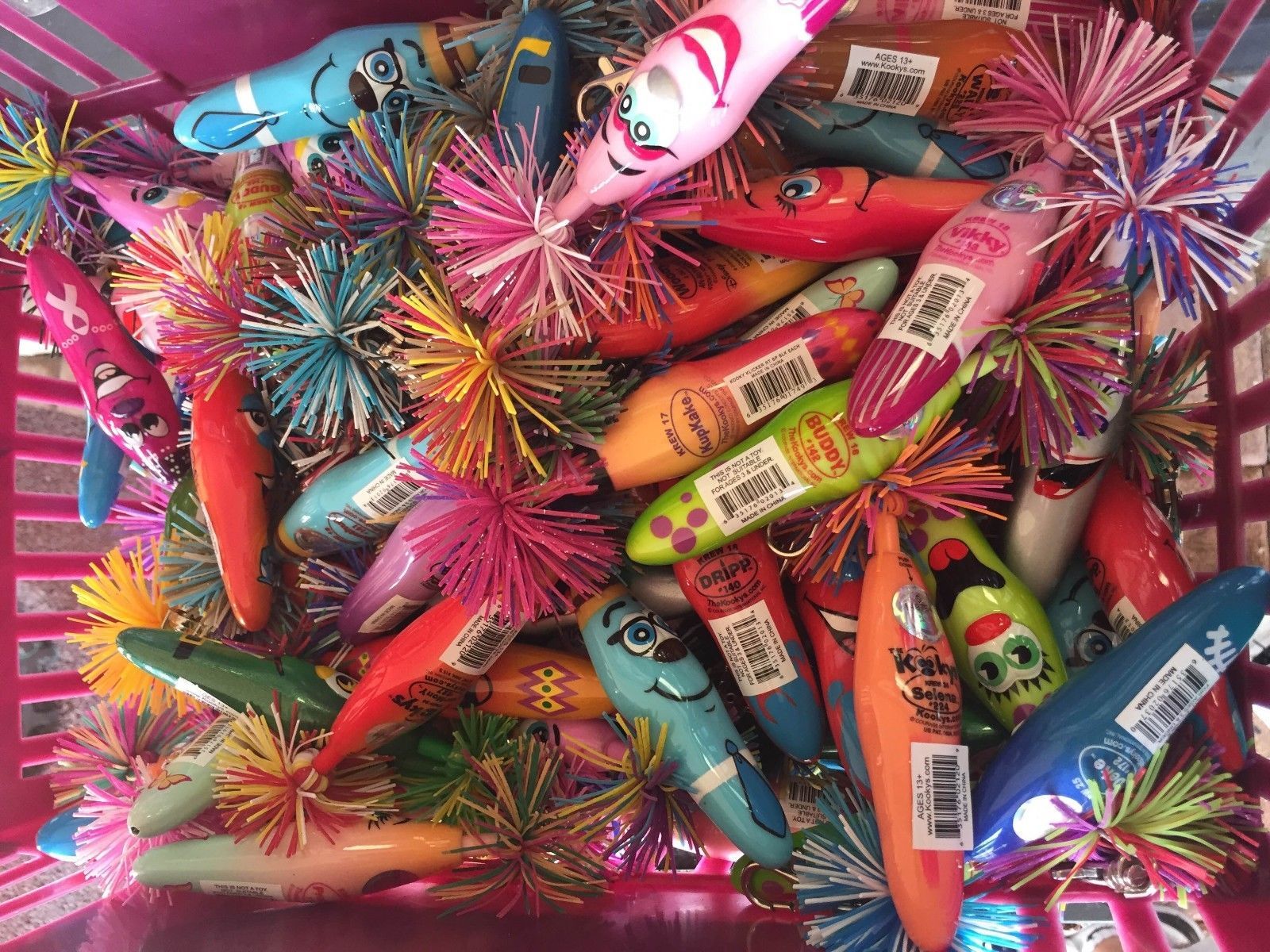 KOOKY PEN 20 ASSORTED PENS!!! BRAND NEW!!! UNUSED!!! FREE GIFT!!! CLIP KREW