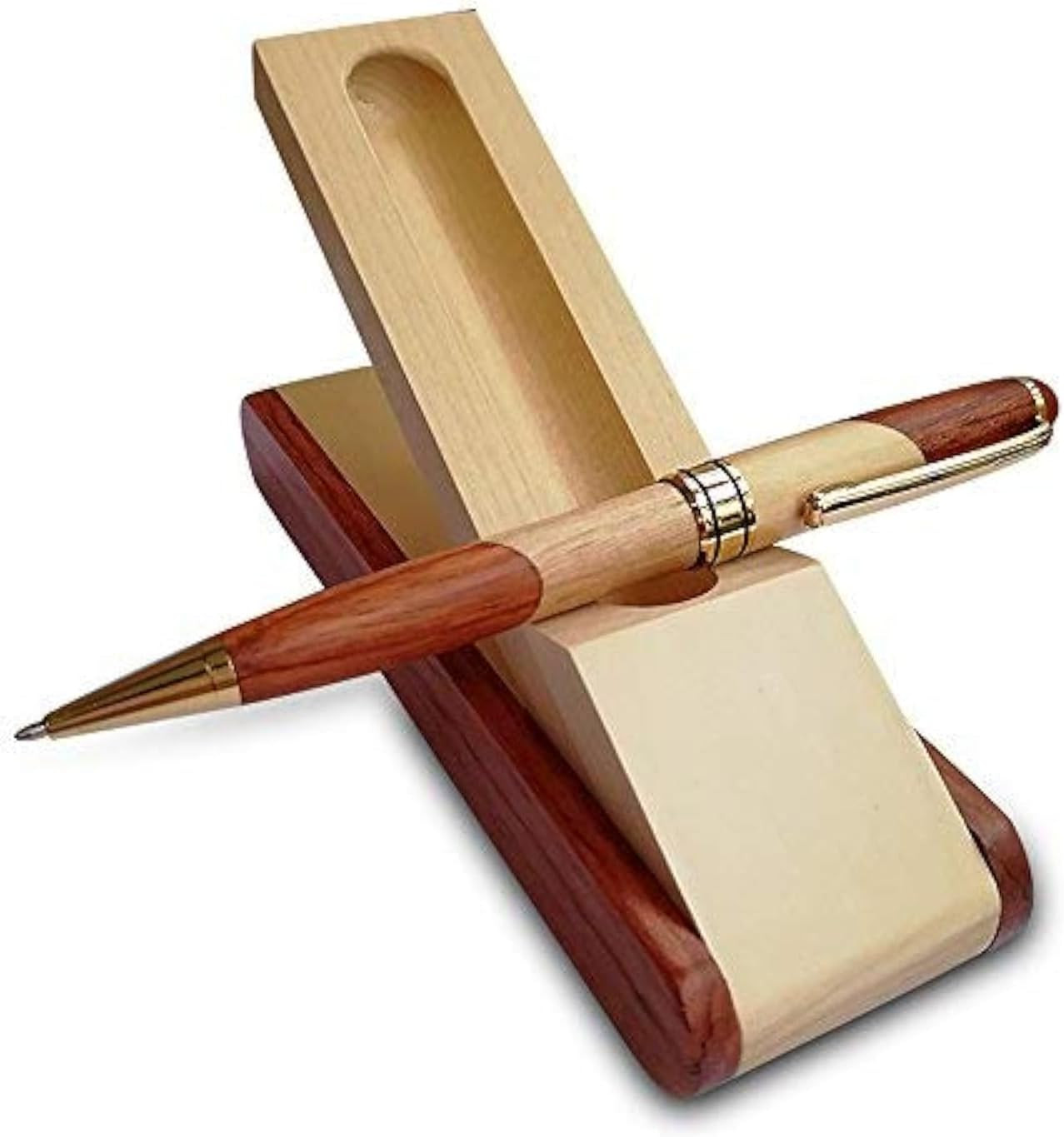 Luxury Wooden Ballpoint Pen Gift Set with Business Pen Case Display, Nice Wri…