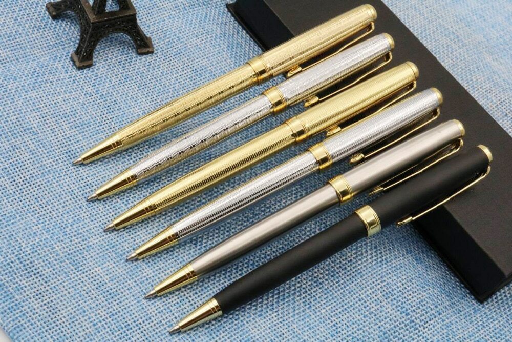 Baoer 388 Executive Metal Ballpoint Pen, Blue Ink with Fine Tip, 6 Options
