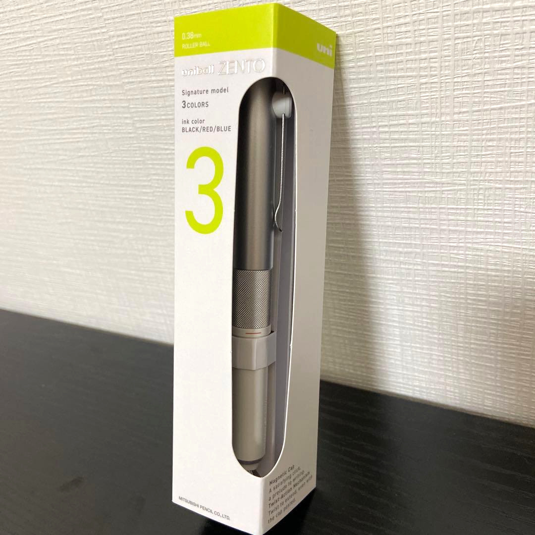 Mitsubishi uni-ball ZENTO Signature Model 3-Color Multi Ballpoint Pen 0.38mm