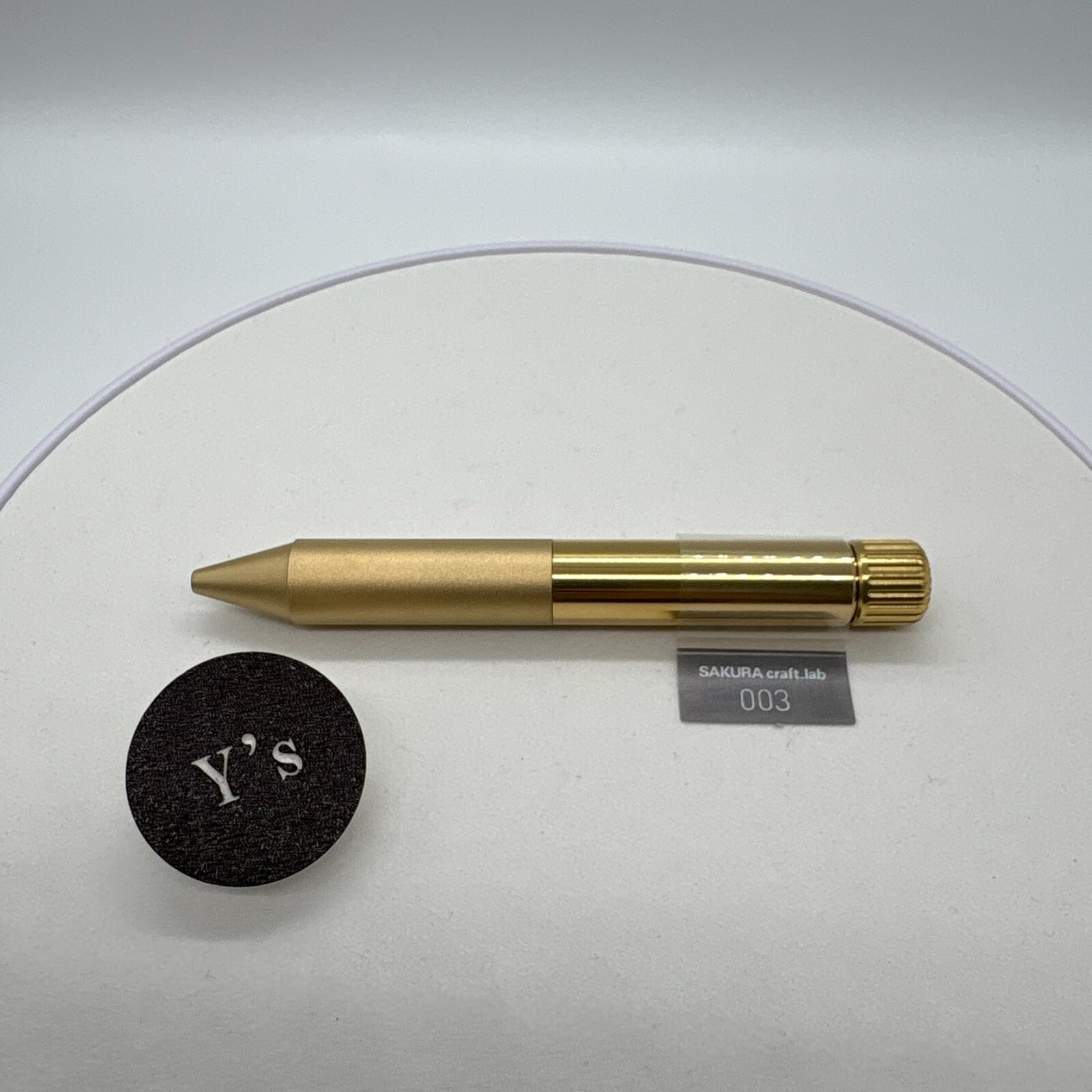 Sakura Craft Lab 003 Ballpoint Pen Black Ink Brass Body Japan Limited Gold New