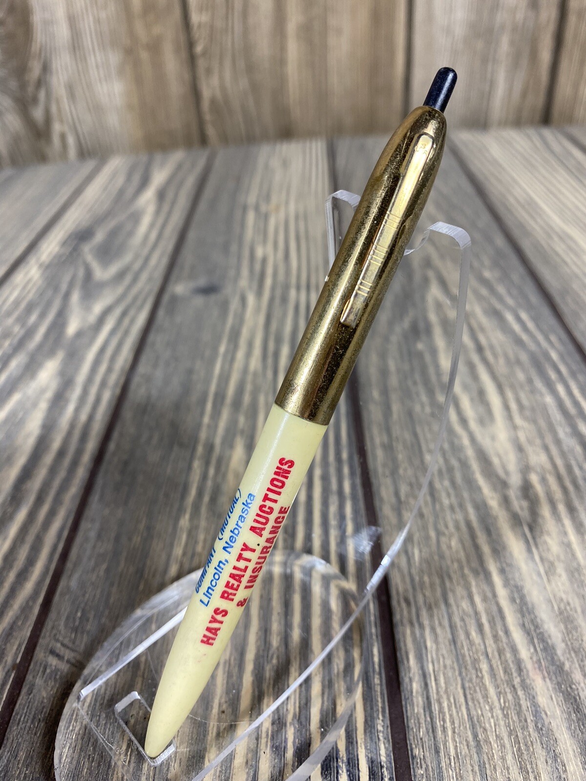 Vintage Hays Realty Auction And Insurance Lincoln Nebraska Pen Advertisement
