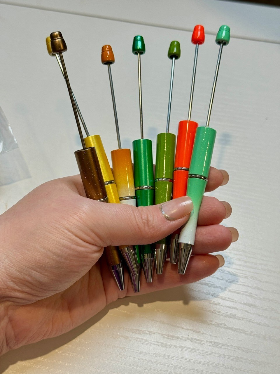 26pcs beadable pens bulk solid color, ombre, metallic and more