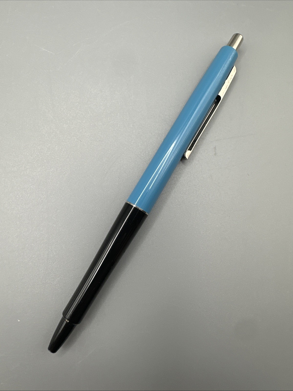 VTG Paper Mate Powerpoint Ball Pen Turquoise Black Double Heart Tu Tone 1328