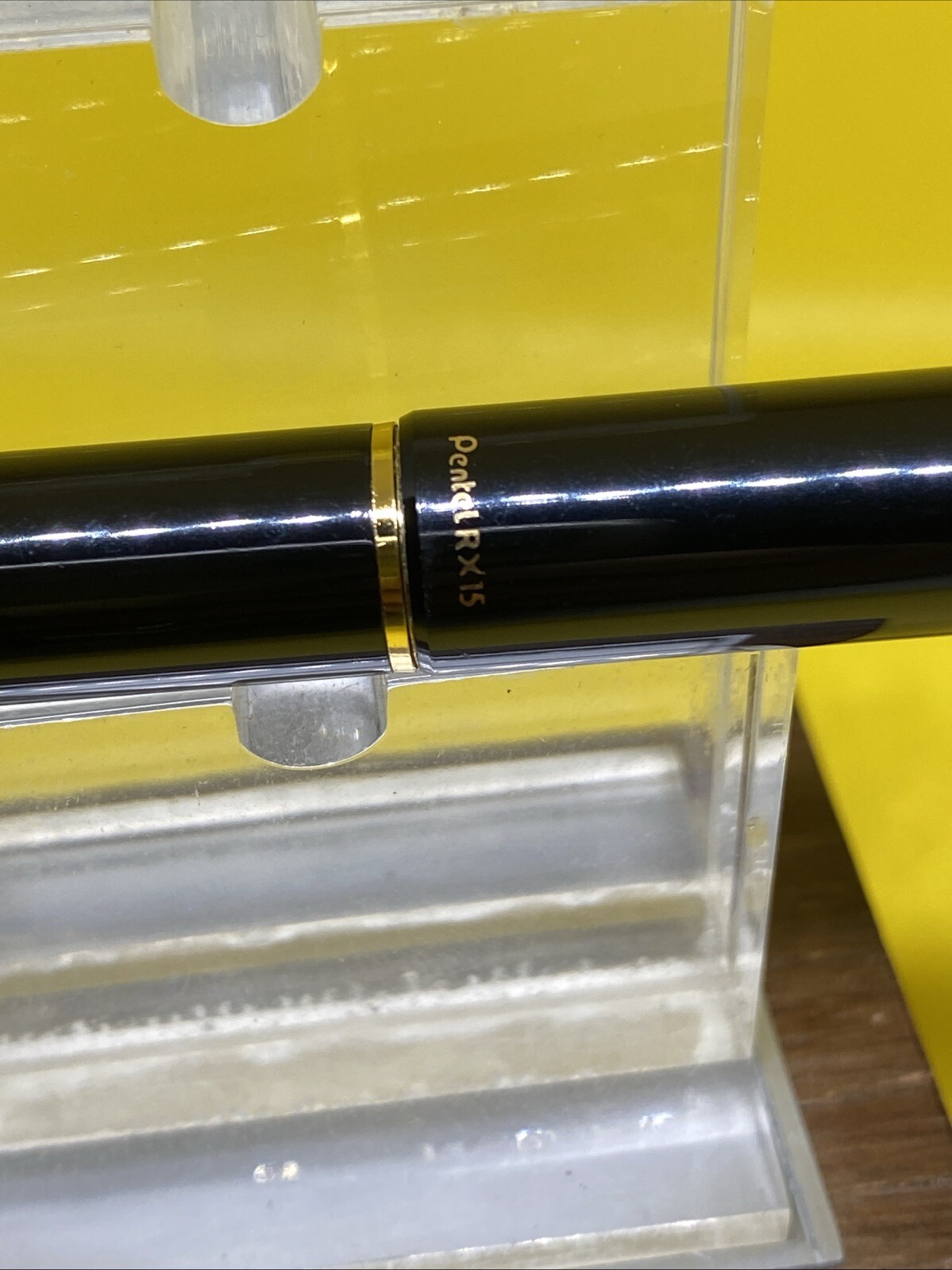 Pentel Excalibur Rx 15 Gloss Black/ Gold Trim Ballpoint Pen ( Japan)