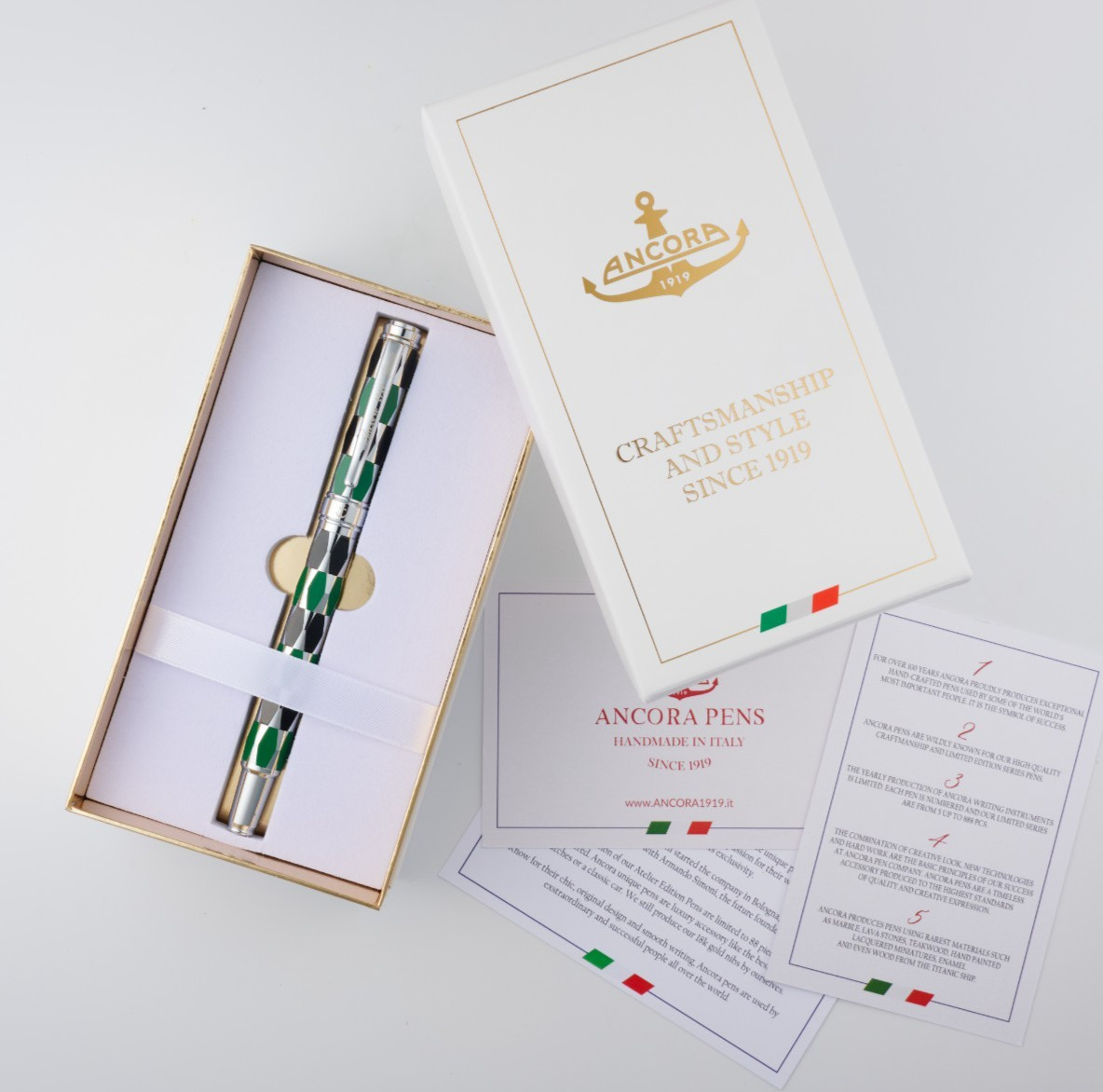 Ancora Masquerade Collectible Edition of 88 Enameled ROLLER GREEN/Blue BRAND NEW