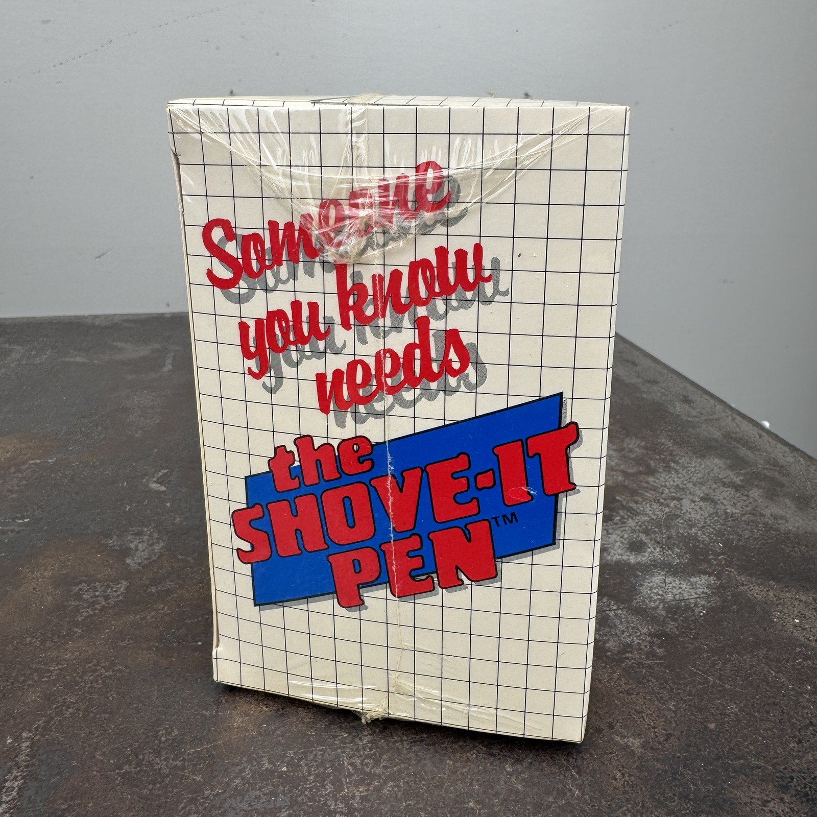 Vtg SHOVE IT PEN Novelty BUTT Shaped Pen Holder 1985 Designsense NEW / SEALED