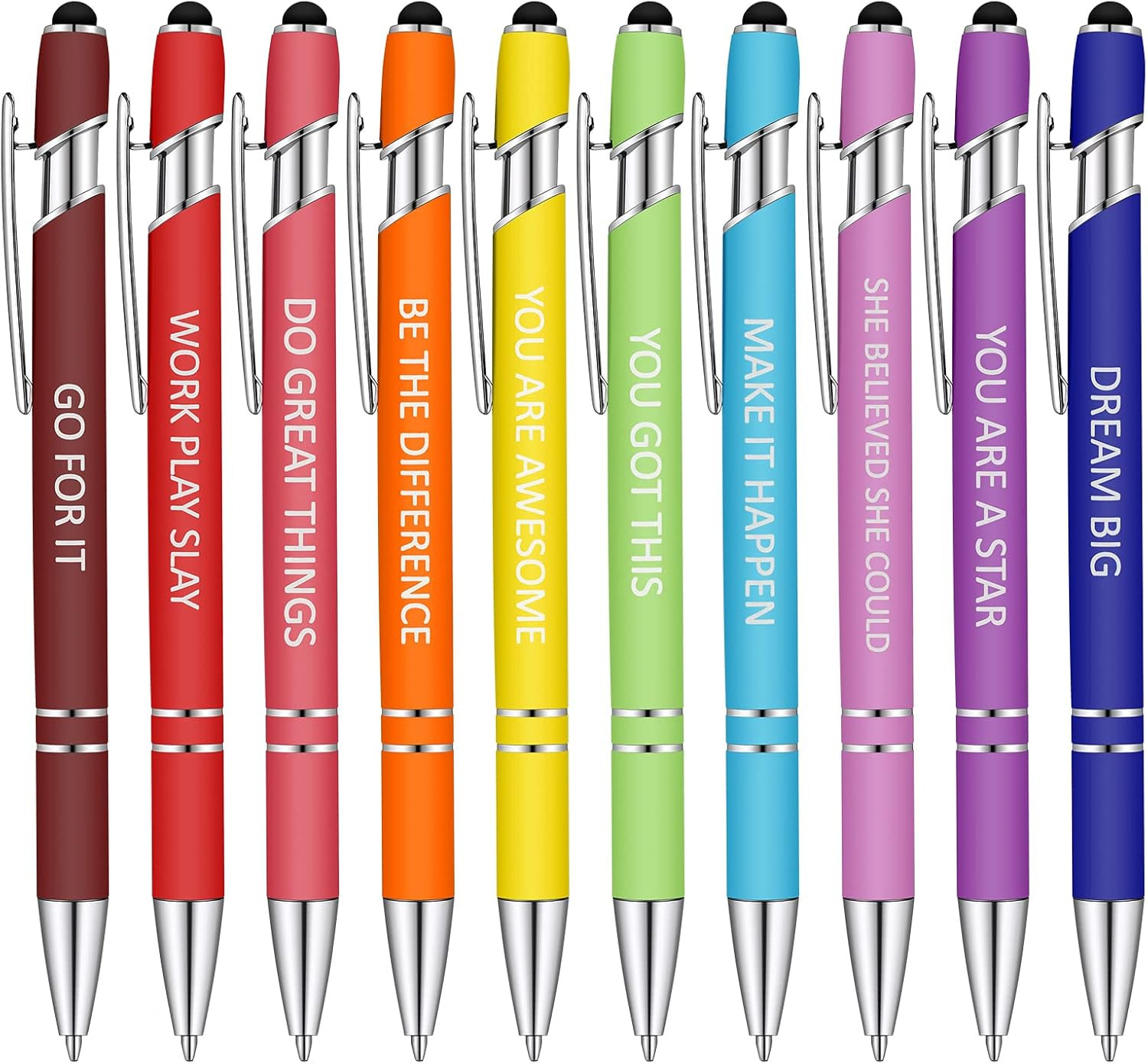 Office Pens Funny Pens Inspirational Quotes Ballpoint Metal Motivational Macaron