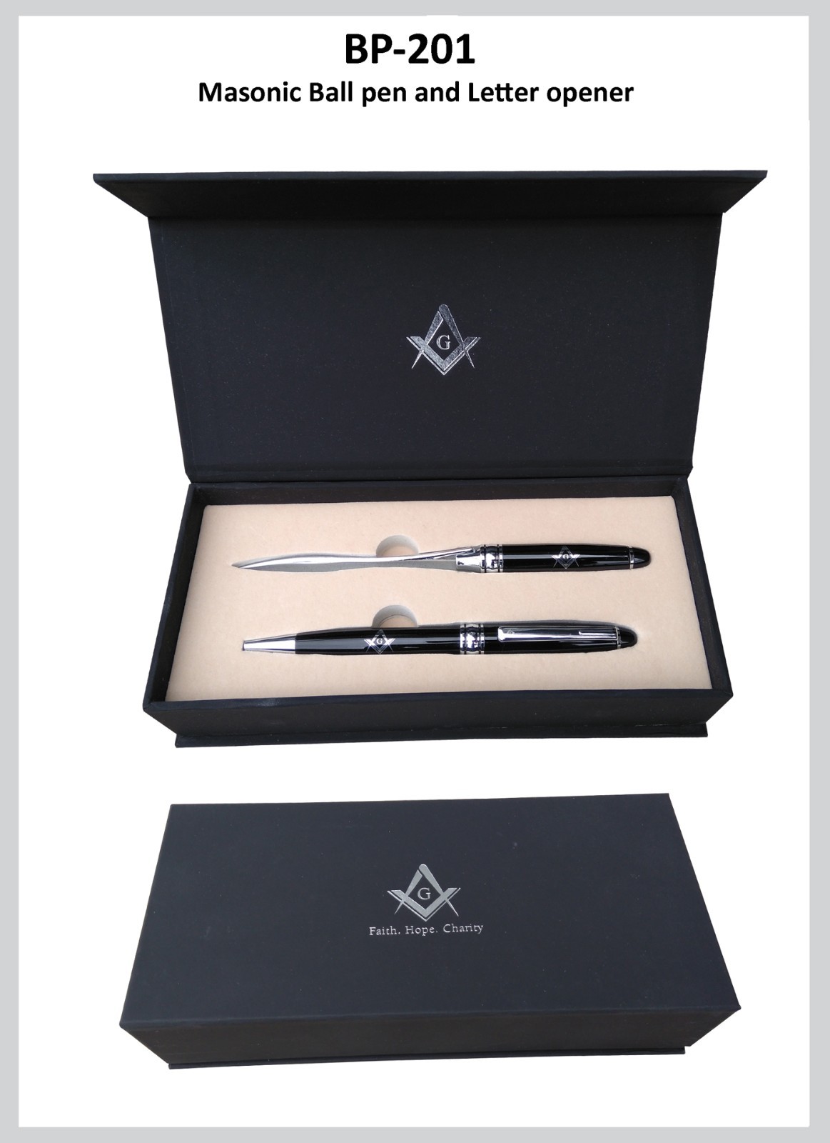 Masonic Ball Pen & Letter Opener Set Square Compass G Lot of 20 Wholesale