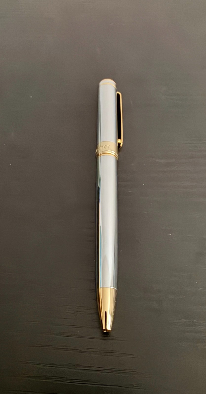 Scrivener of London Ballpoint Pen Silver and Gold Lacquer, Made in Germany -NEW