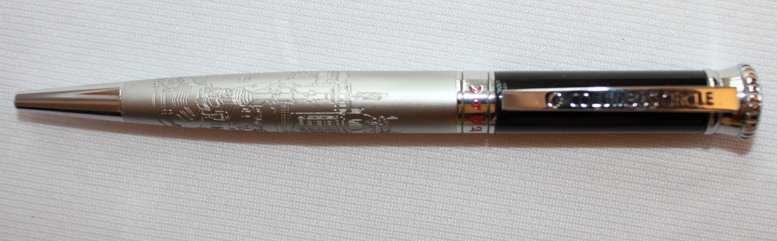 GEVRIL COLUMBUS CIRCLE BRASS & BLACK BALL POINT PEN – ITALY
