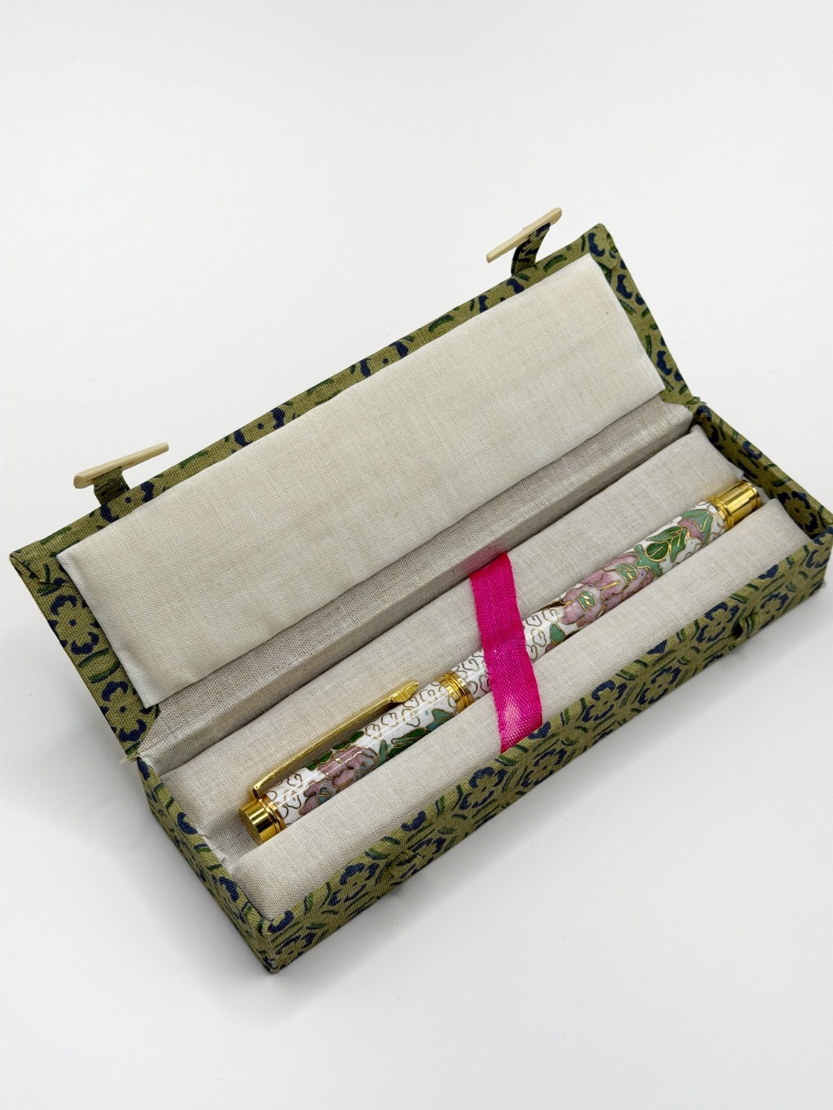 Vintage Cloisonne Enamel Ballpoint Pen – Floral Design