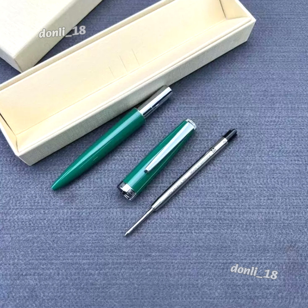 ROLEX Green Silver Ballpoint Pen AD VIP Gift Luxury Collectible New Boxed