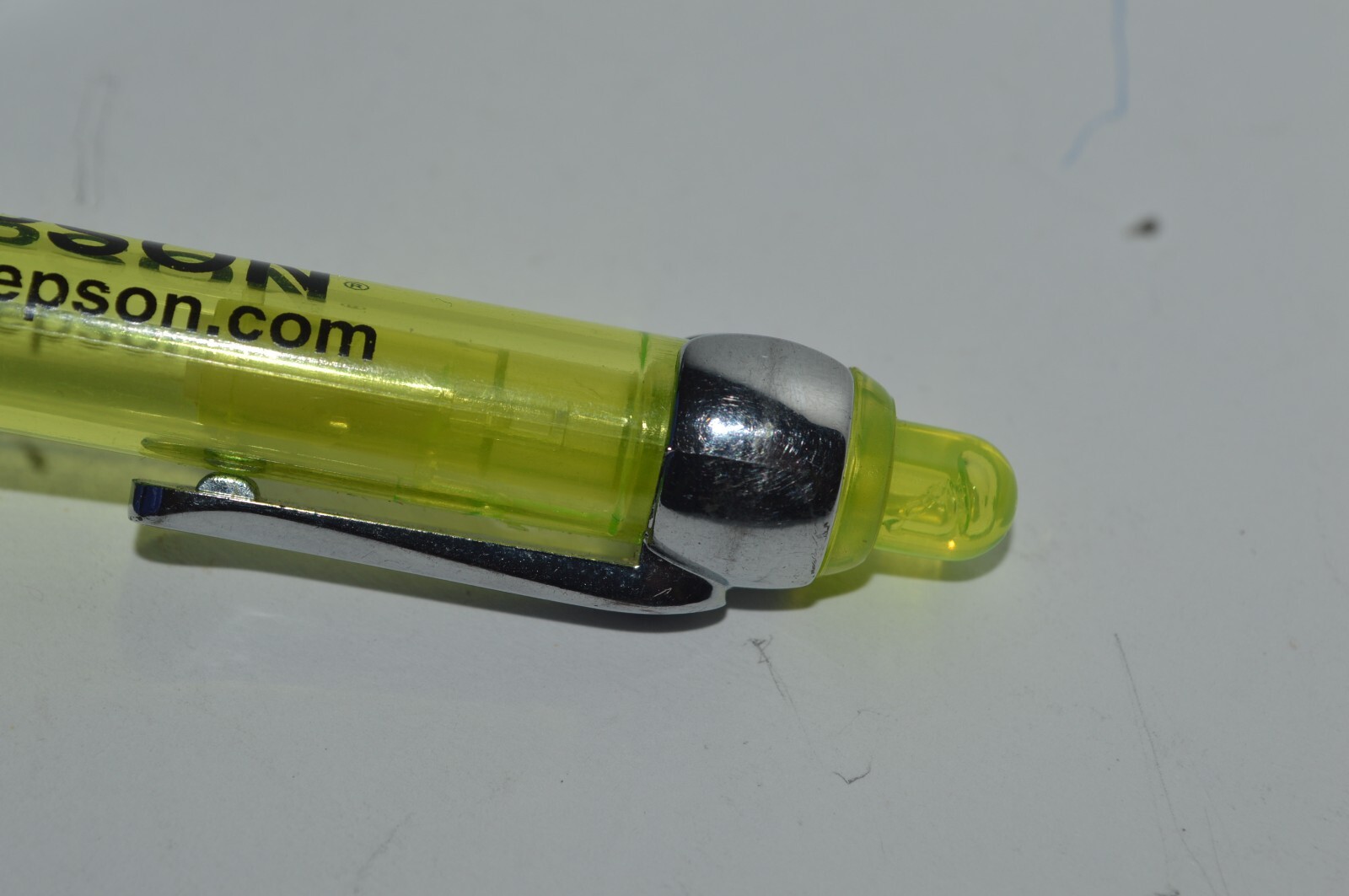 EPSON Promotional Ballpoint Pen Ergonomic Grip Lt Green Translucent Tested
