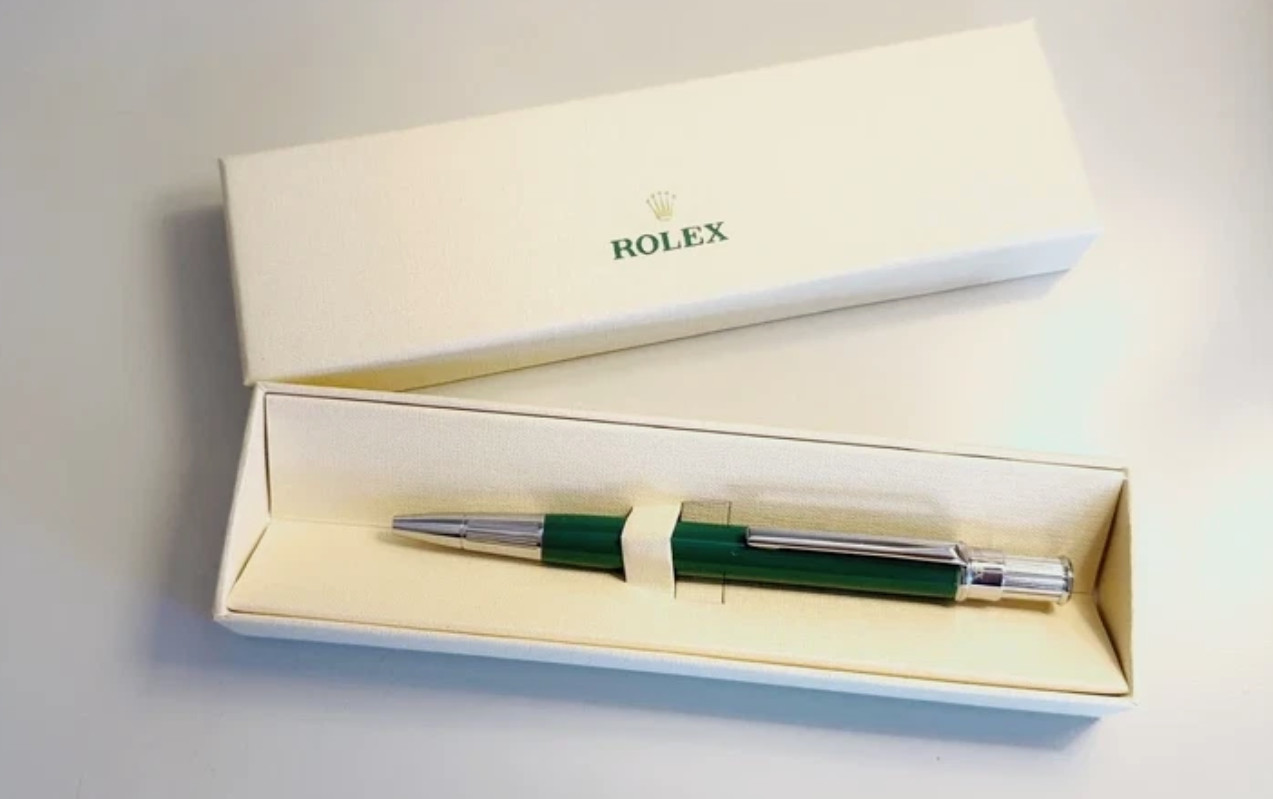Rolex Emerald Green Oyster Ballpoint Pen Luxury Gift Set Full Box – New