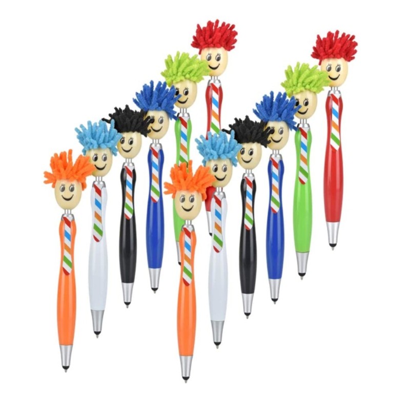12 Packs Screen Cleaner Stylus Pen s Set Random Color Gift for Students Child