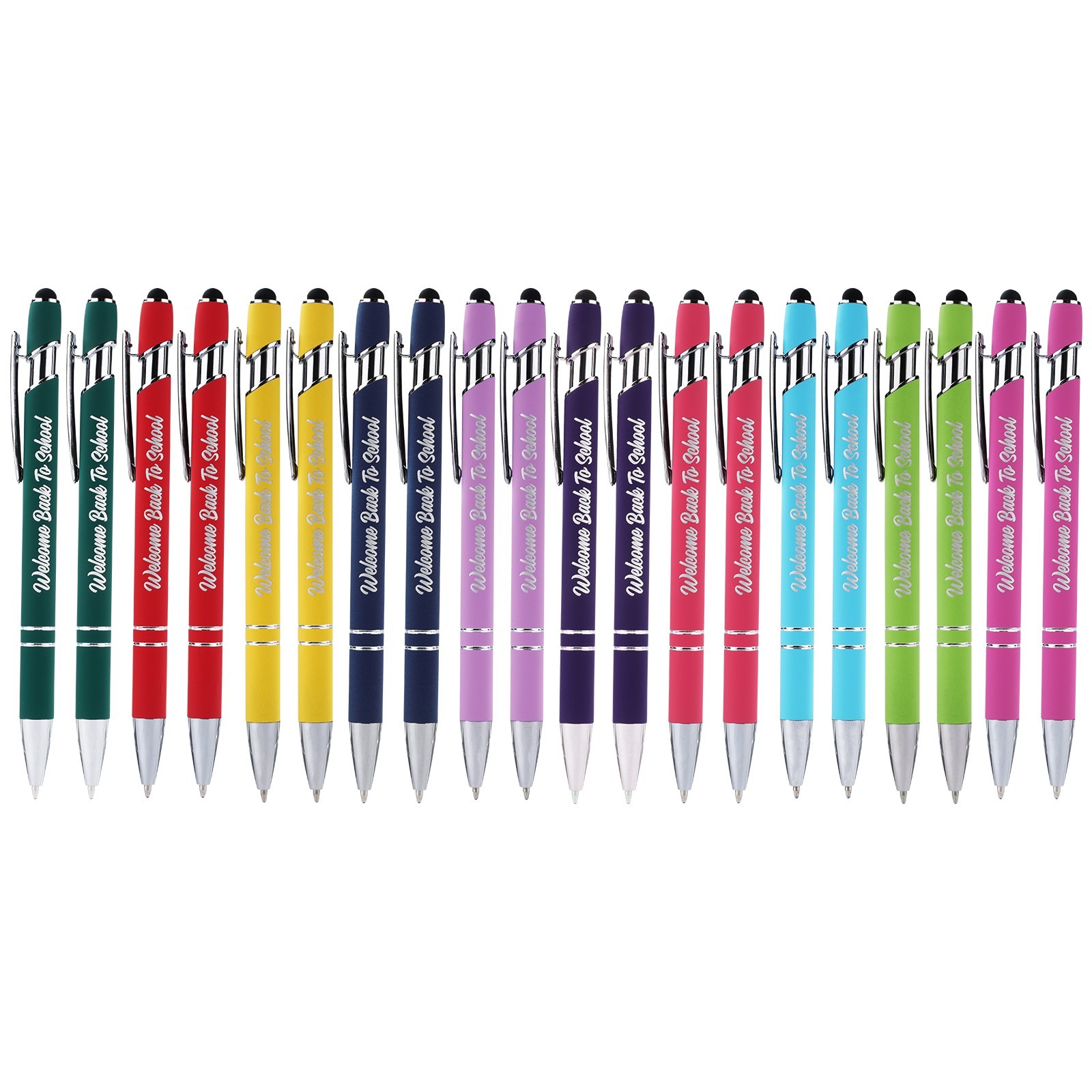 20Pcs Welcome Back to School Stylus Ballpoint Pens Bulk Student Classroom Gift