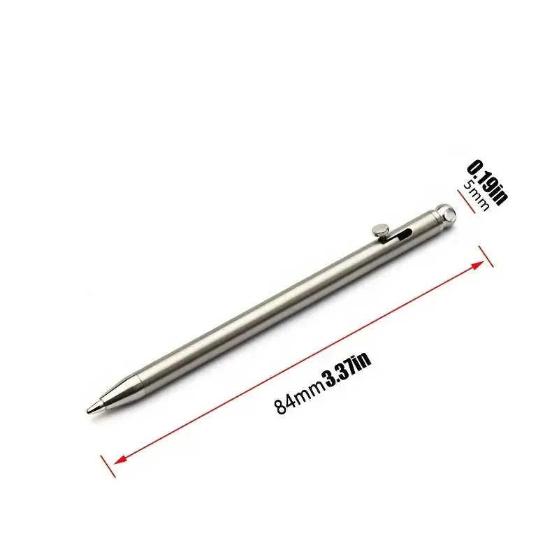 Mini Titanium Keychain Bolt Action Pen Small Travel EDC Ballpoint Signature Pen