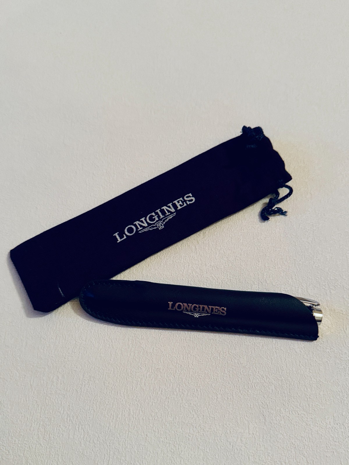 Longines Luxury Watch VIP Gift Executive Rollerball Pen Leather Pouch + Dust Bag