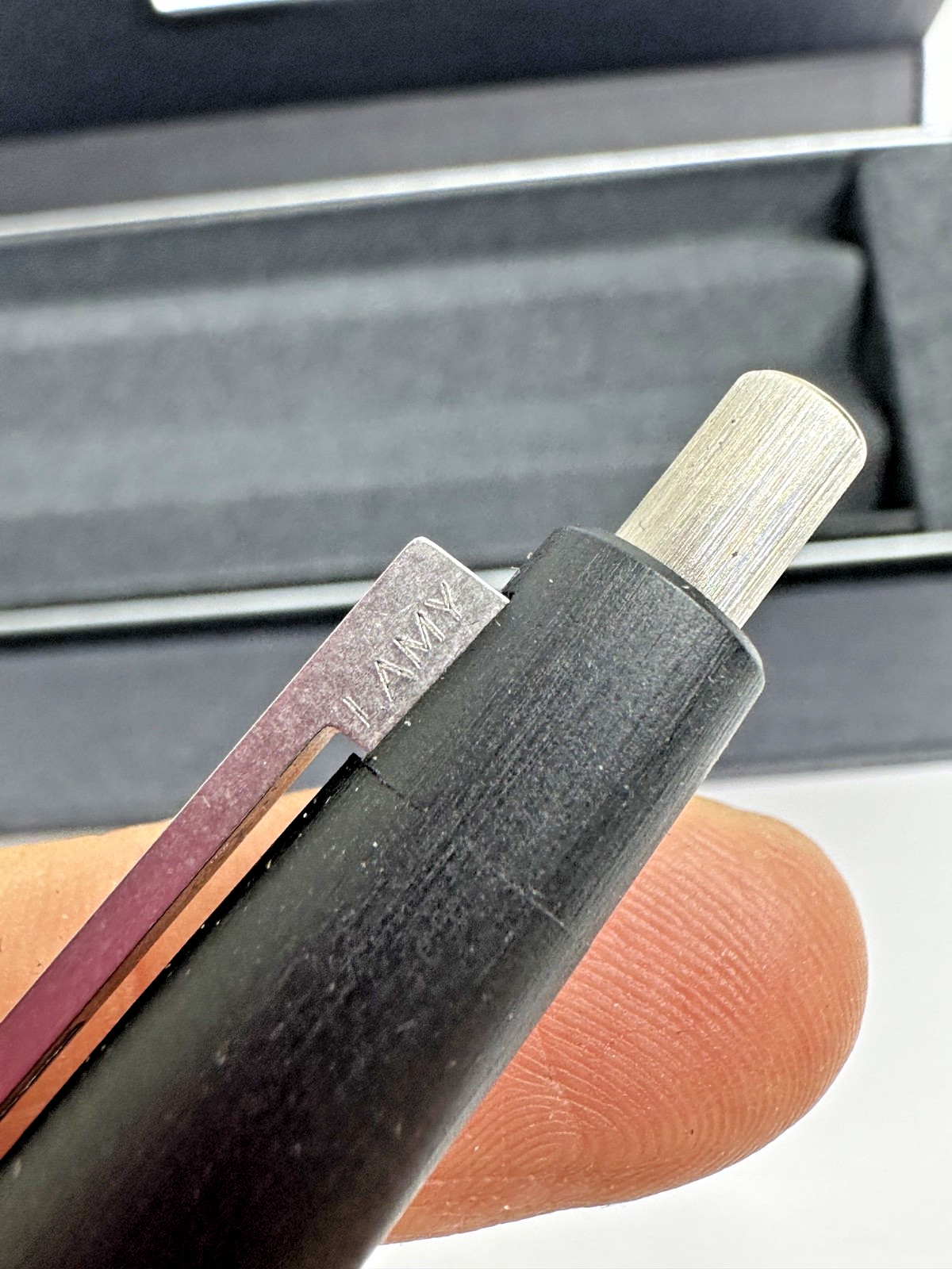 Lamy Ballpoint Pen Black Brushed Stainless Steel 2000
