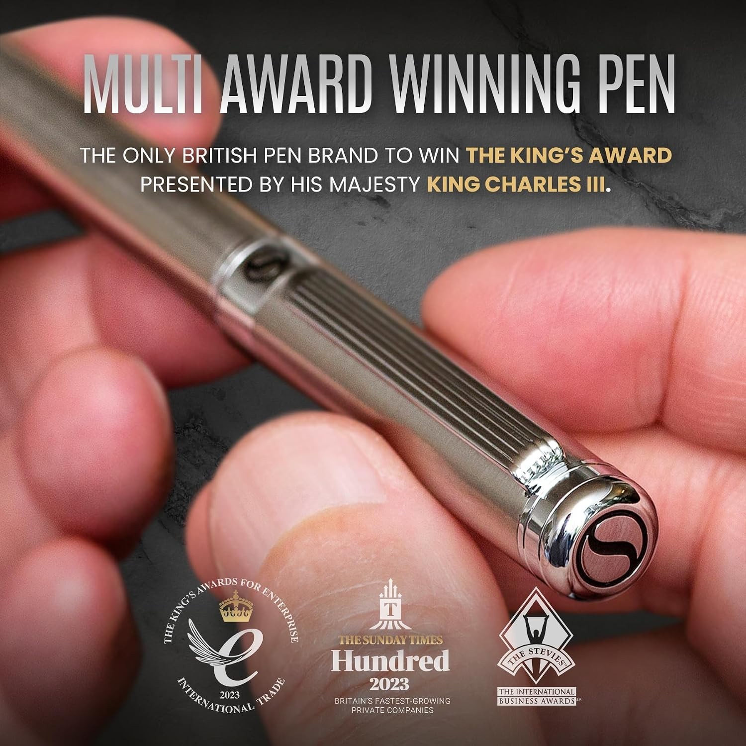 Stunning Luxury Stainless Steel Ballpoint Pen with Schmidt Refill – Perfect Gift