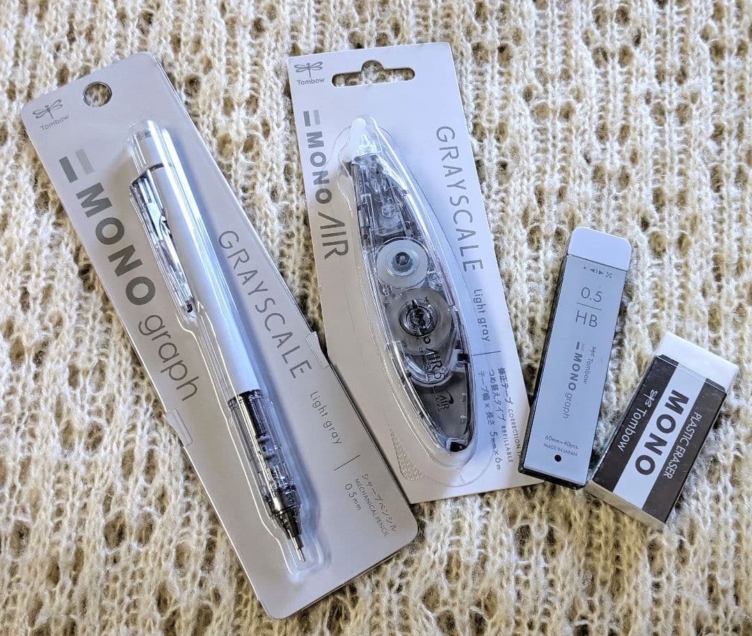 grayscale monograph mono air mechanical pencil refill eraser light #a2645c