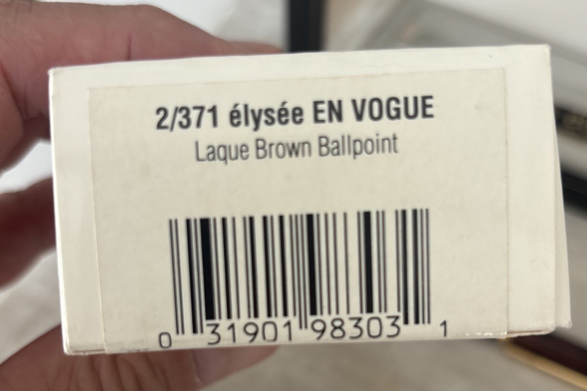 Elysee En Vogue Laque Brown Ballpoint Pen Mint W Case And Box