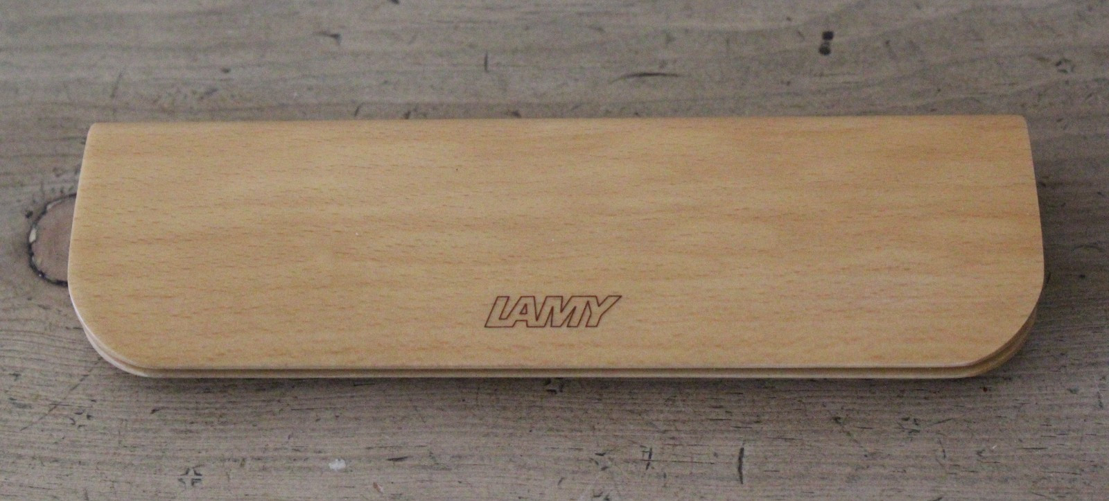 Lamy Dialog 1 Triangular Titanium Coated Ballpoint Pen + wood case & Info MIB