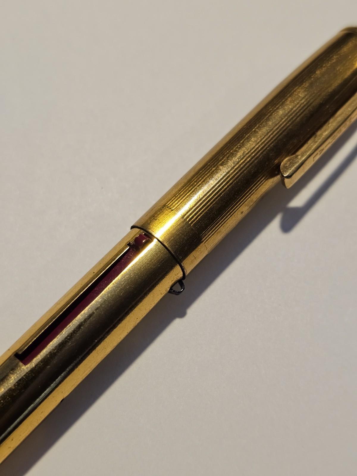 Vintage Imperial 3 Colors Multicolor Ballpoint Regal Advertising Pen Gold Tone