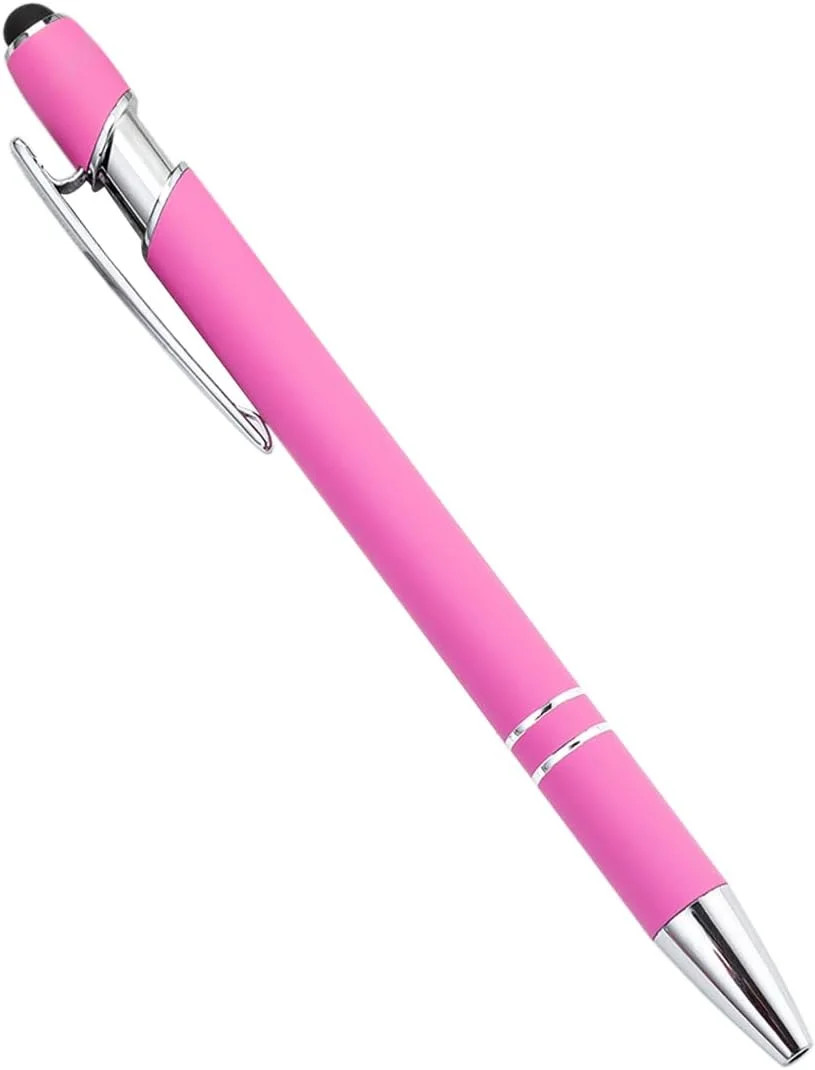 12 Pcs Pink Ballpoint Pens,Ballpoint Stylus Ball Point Black Ink Retractable …