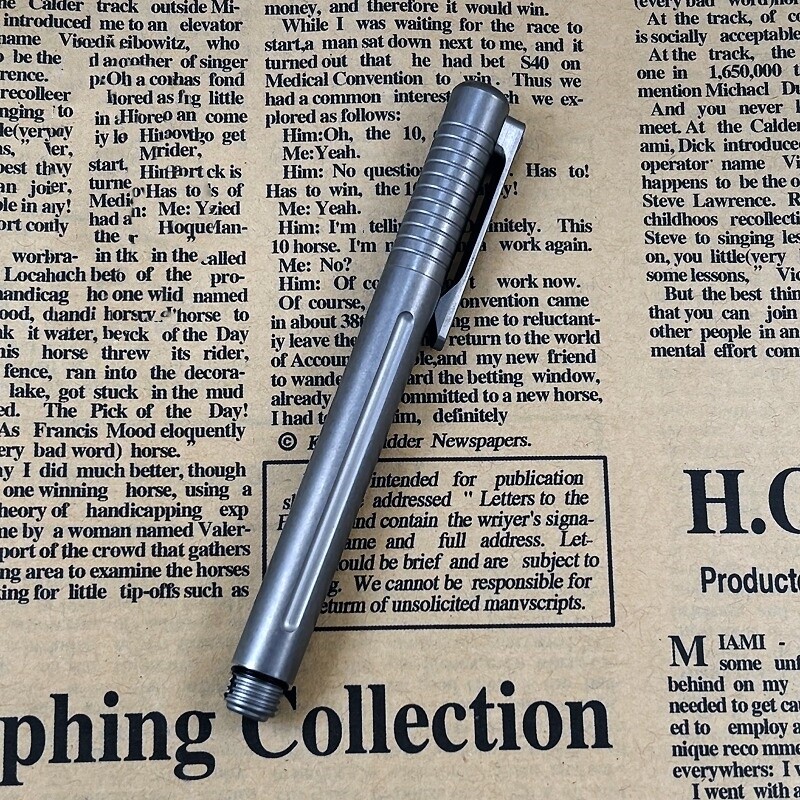 Titanium Mini Ballpoint Pen Signature Writing Pocket Pen Office Outdoor EDC
