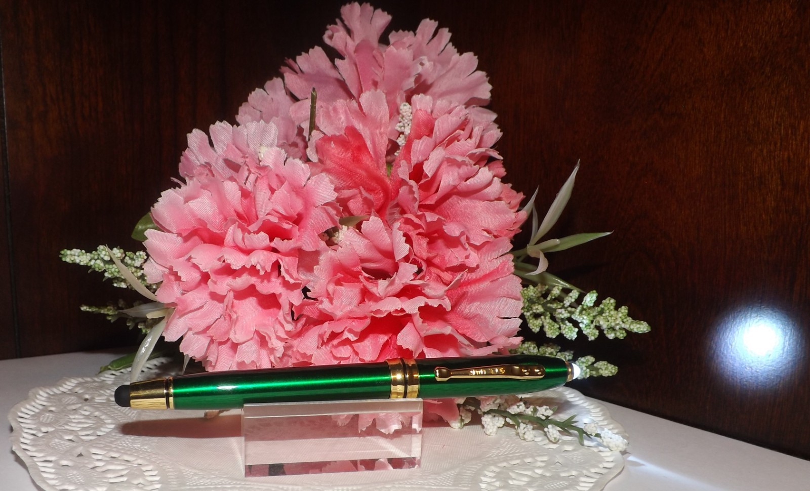 3 in 1 Royale Excel Tech Green Ballpoint Stylus LED Adler Pen (HIGH QUALITY)