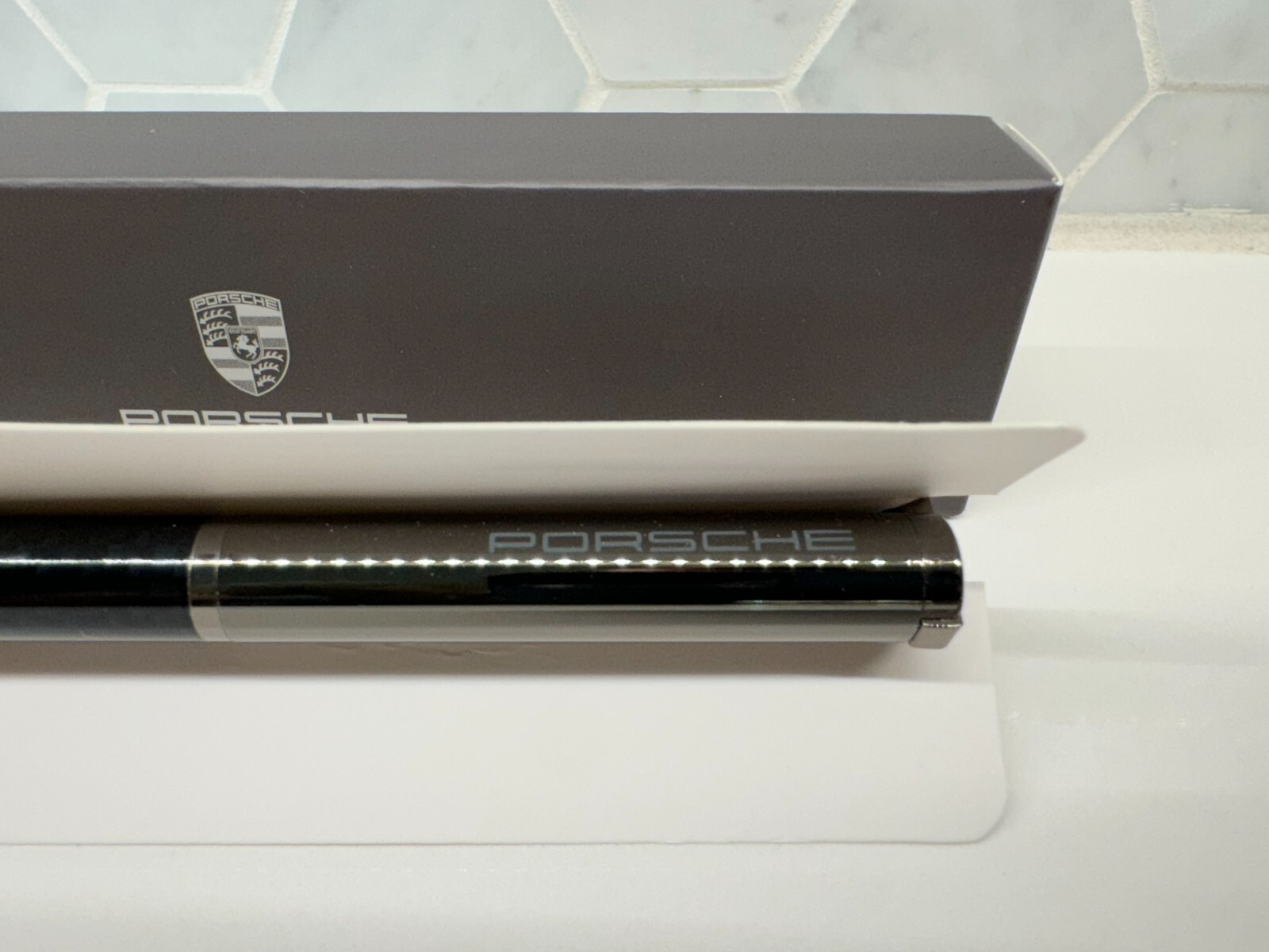 OEM Official Porsche 911 Launch Ballpoint Pen Carbon Fiber From Stuttgart