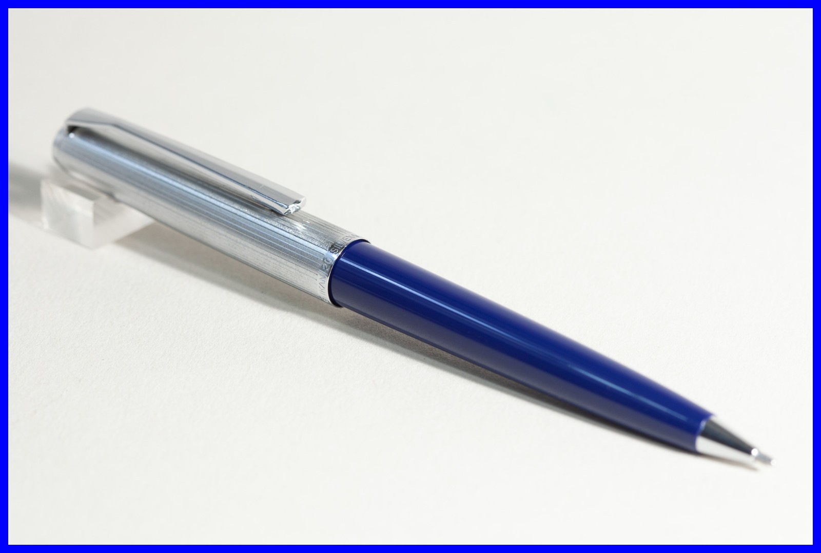 1966 Pelikan SILVEXA R 20 Ballpoint Pen Druck in SILVEXA & BLAU