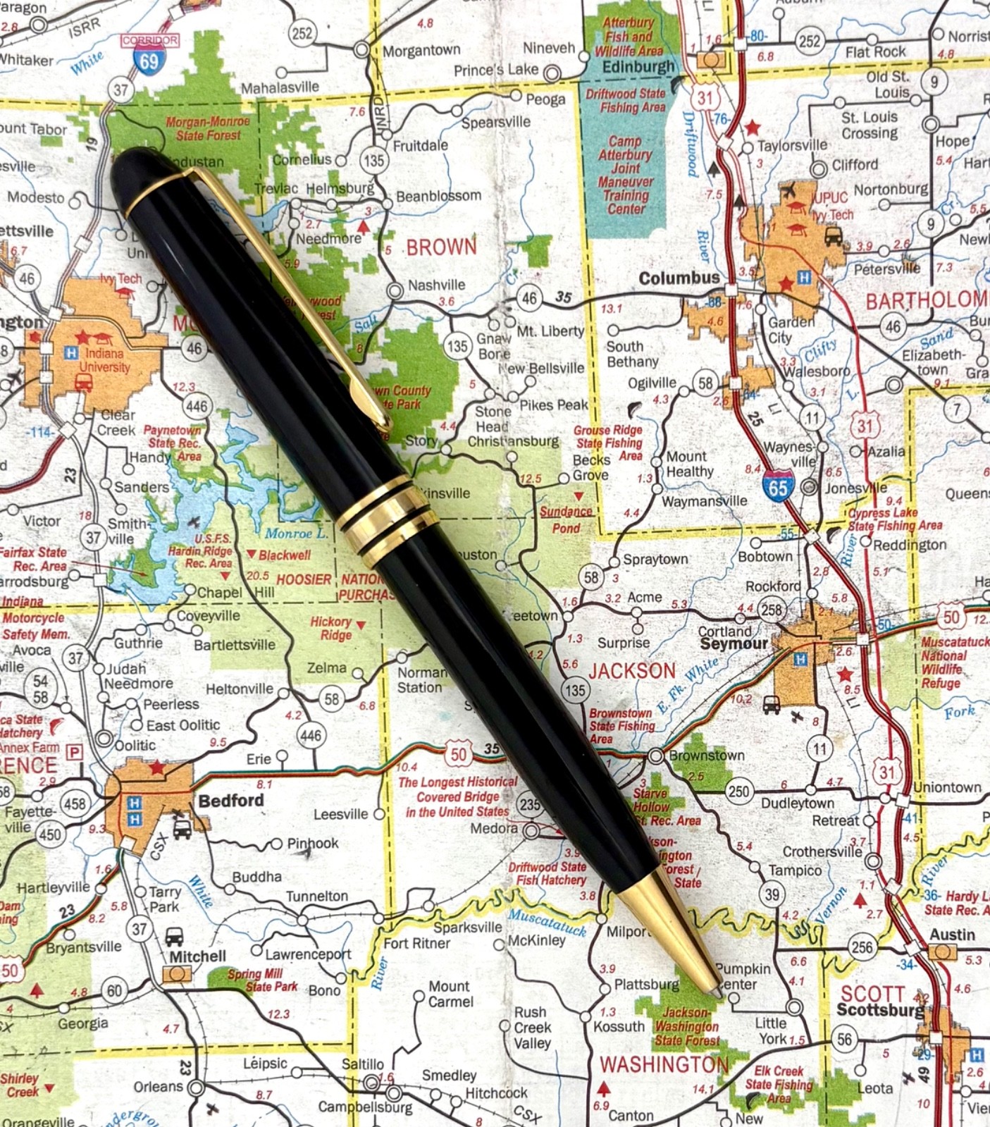 United States Customs Service Ballpoint Pen, Black plastic w/ Gold Plated Trim