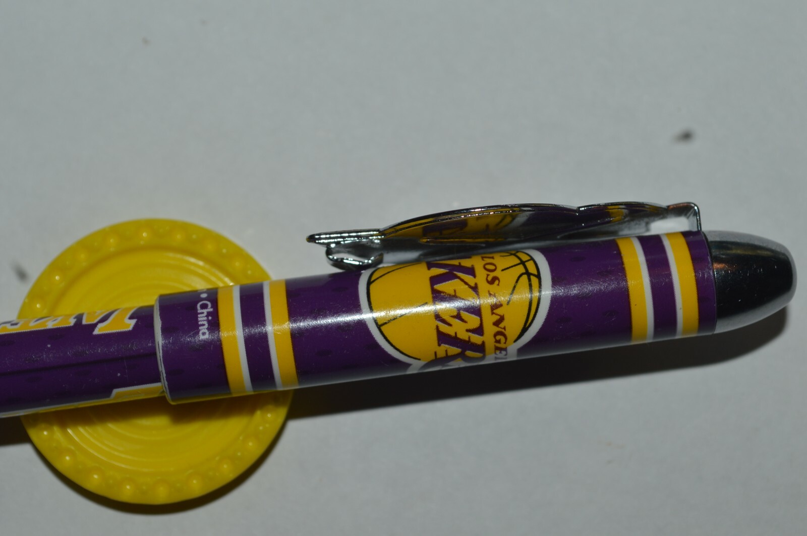 LOS ANGELES LAKERS Ballpoint Pen National Design Purple Used Very Good