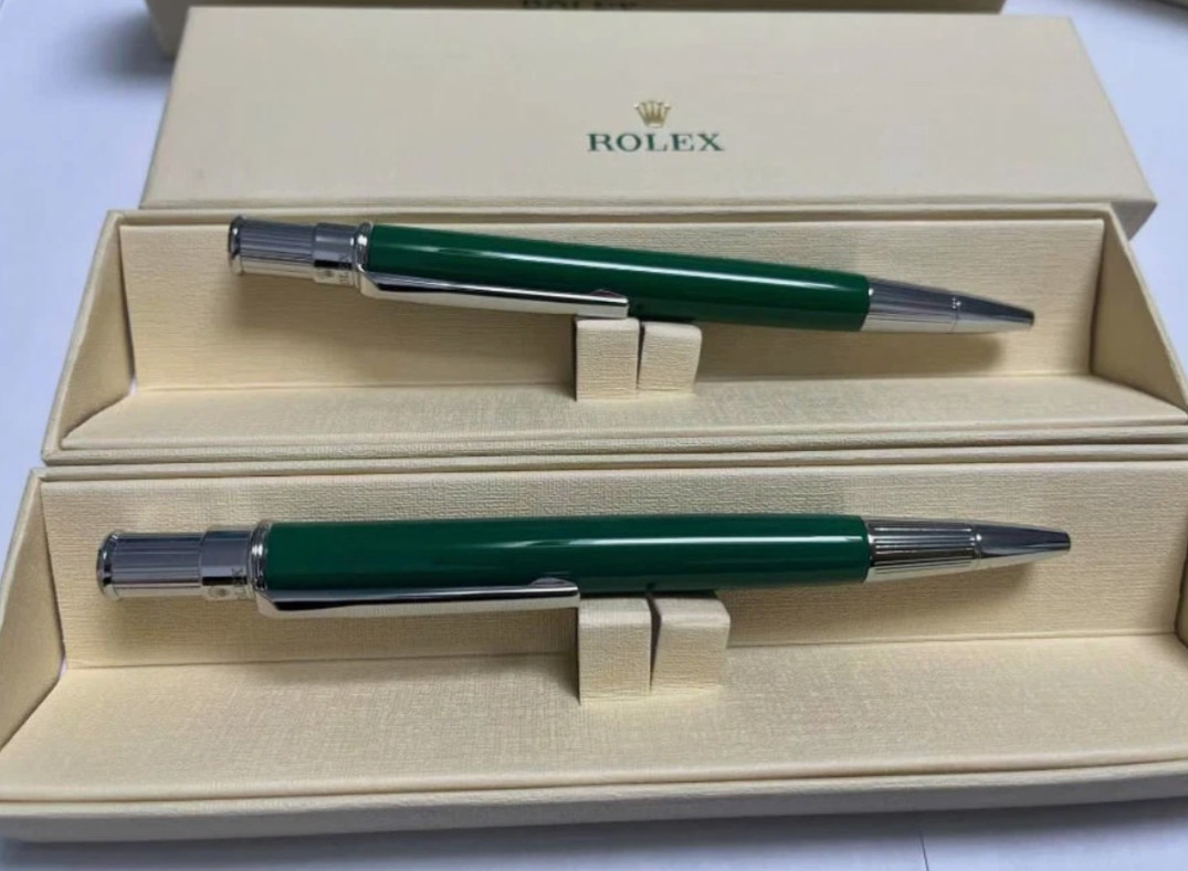 Rolex Emerald Green Oyster Ballpoint Pen Luxury Gift Set Full Box – New