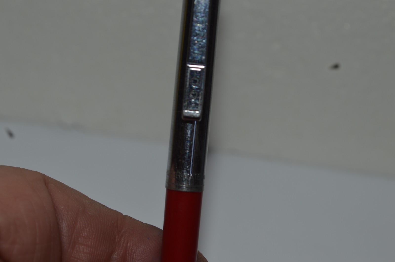 Paper Mate PROFILE #1 SLIM Grip Ballpoint Pen Red Barrel Made In USA 1980s